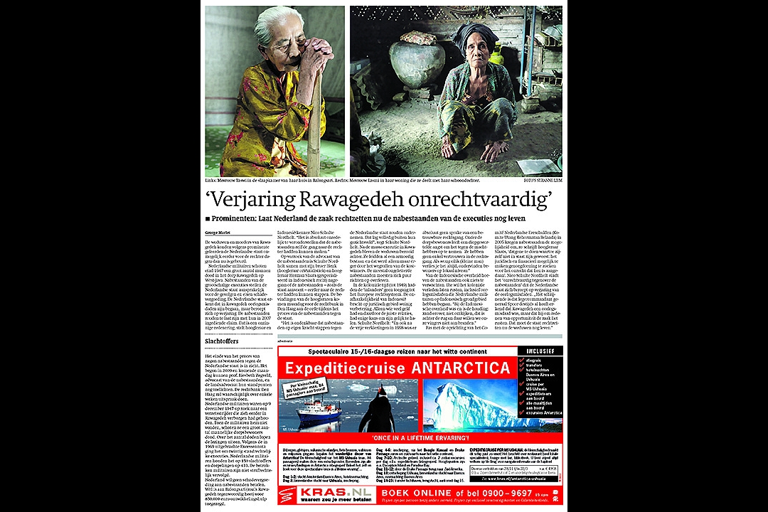 NRC Handelsblad, February 23rd, 2010,text and photography. Serie Brothers and sisters, `I used to detect bombs with my sister.` 